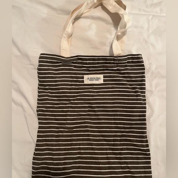 FREE WITH PURCHASE OF TWO ITEMS OR MORE BROWN STRIPED BAG - Picture 1 of 3